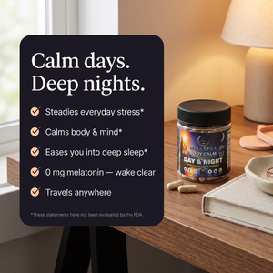 Body Calm Day & Night Stress Relief Supplement Capsules